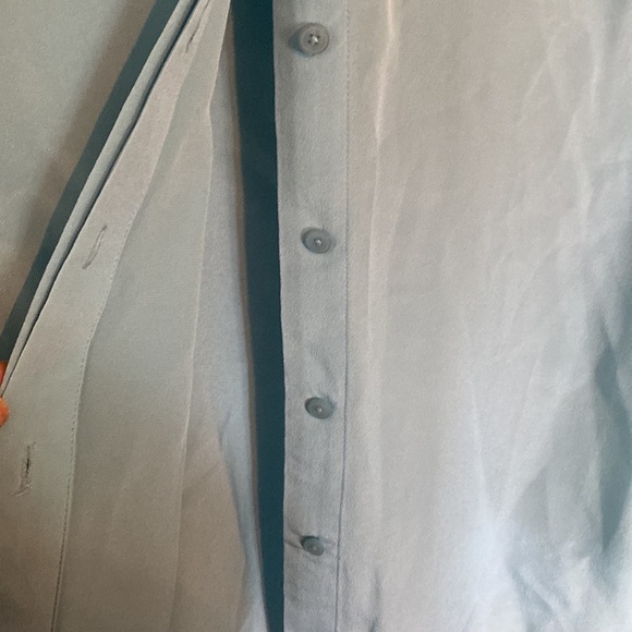 Talbots Washable silk hidden button blouse. Size L luxury business office wear - Picture 5 of 6